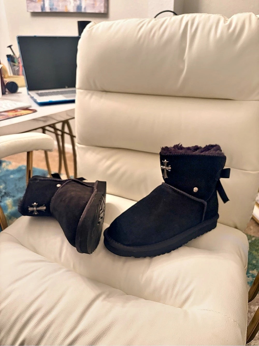 UGG Bailey x Chrome Heart Bow Winter Boots Size 39